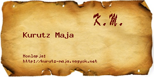 Kurutz Maja névjegykártya